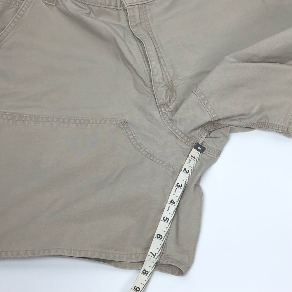 Carhartt Shorts Double Knee Carpenter Style 7” inseam Lt Tan VTG Mens Size 40 - Picture 11 of 16